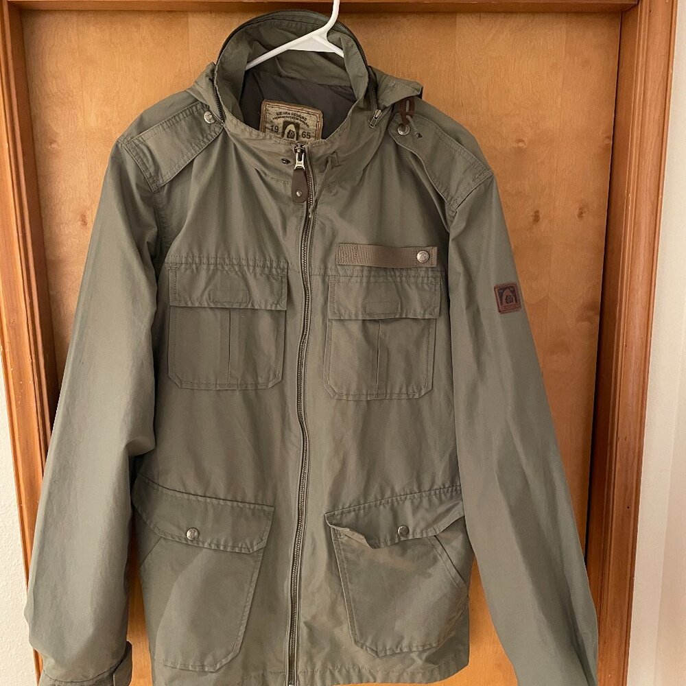 Sierra Designs 60/40 Cargo Mountain Parka Hiking Hooded Jacket Green Men's Sz XL